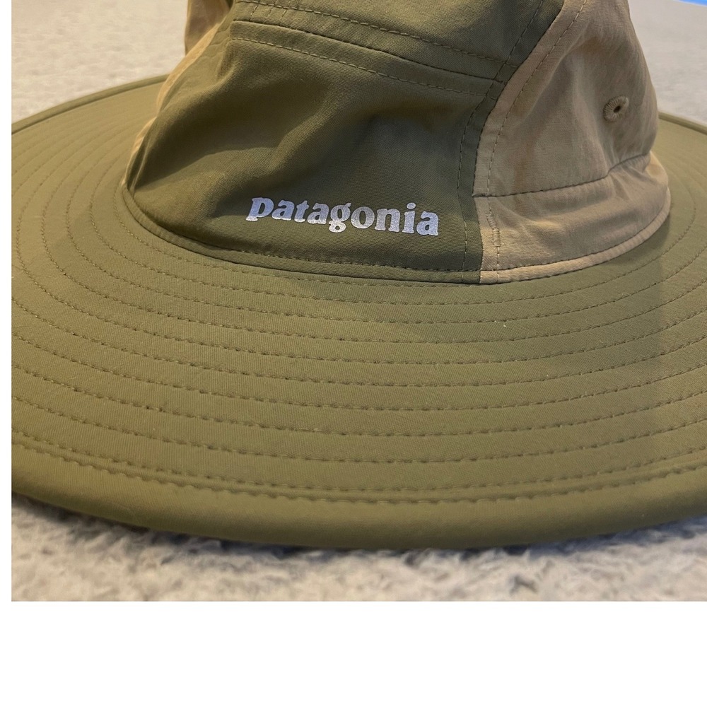 Patagonia Quandary Brimmer Hat Mens S/M Green Khaki Wide Brim 33342